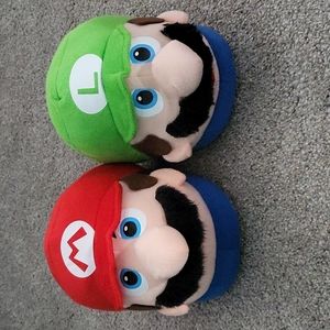 Mario and Luigi Mens Slippers
